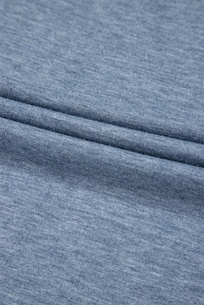 Beau Blue Half Placket Chest Pockets Short Sleeve Jumpsuit - Love Salve